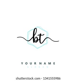 Initial BT handwriting logo