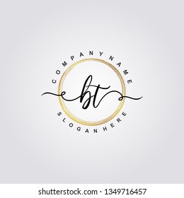Initial BT handwriting logo