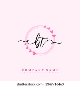 Initial BT handwriting logo