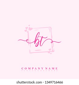 Initial BT handwriting logo