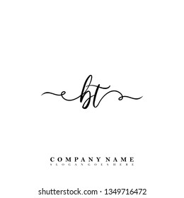 Initial BT handwriting logo