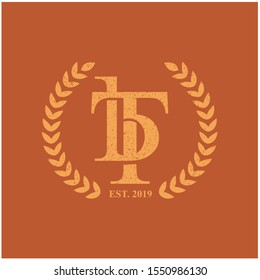 initial bT / Tb and rice logo design inspiration