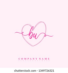 Initial BU handwriting logo