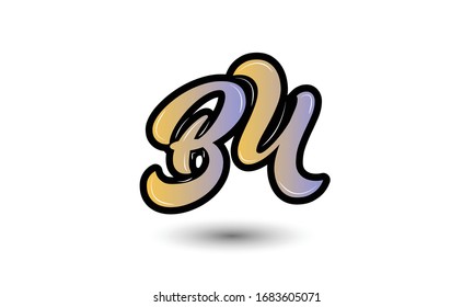 Initial BU Letter Logo With Creative Modern Business Typography Vector Template. Creative Abstract Letter BU Logo Design
