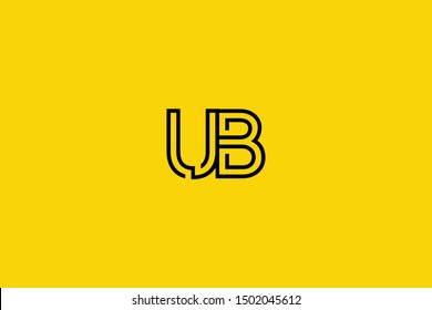 Initial BU UB Letter Logo Design Vector Template. Monogram and Creative Alphabet B U Letters icon Illustration.