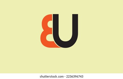 Initial BU, UB, U, B Letter Logo, Vektordesign.