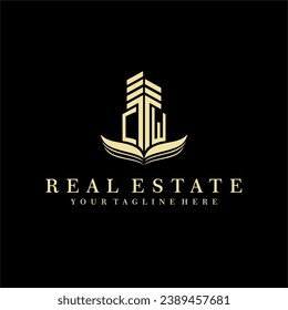 Initial building real estate logo design