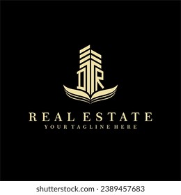 Initial building real estate logo design