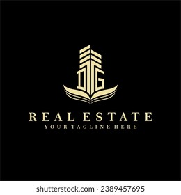 Initial building real estate logo design