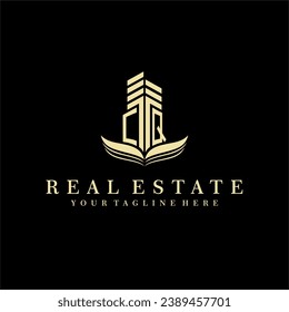 Initial building real estate logo design