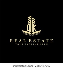 Initial building real estate logo design
