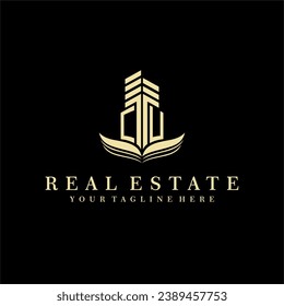 Initial building real estate logo design