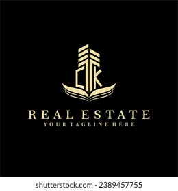 Initial building real estate logo design
