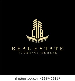 Initial building real estate logo design