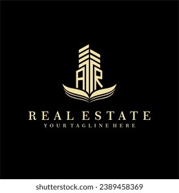 Initial building real estate logo design