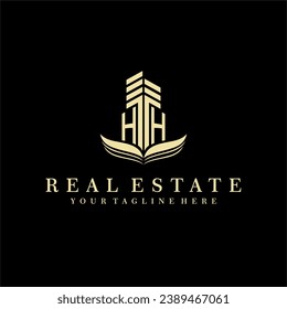 Initial building real estate logo design