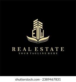 Initial building real estate logo design