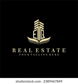 Initial building real estate logo design