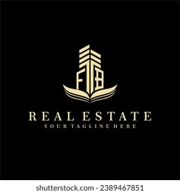 Initial building real estate logo design