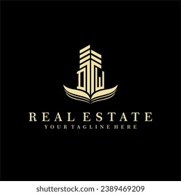 Initial building real estate logo design