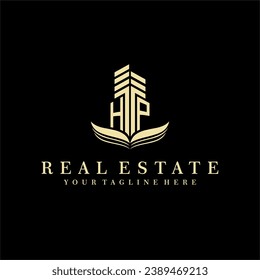 Initial building real estate logo design