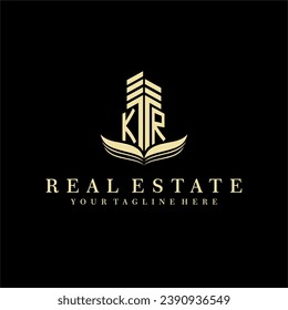 Initial building real estate logo design