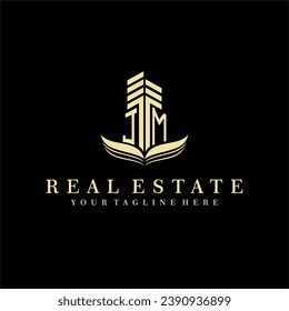 Initial building real estate logo design