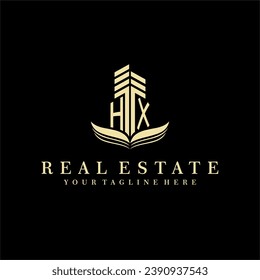 Initial building real estate logo design