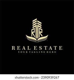 Initial building real estate logo design