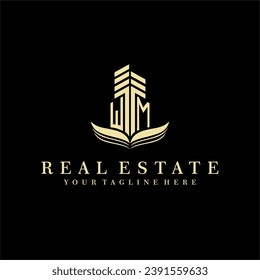 Initial building real estate logo design