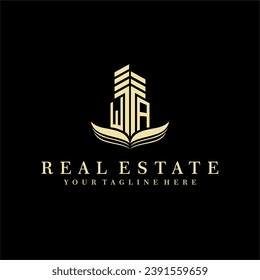 Initial building real estate logo design
