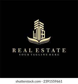 Initial building real estate logo design