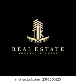 Initial building real estate logo design
