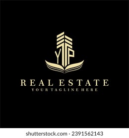 Initial building real estate logo design