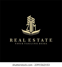 Initial building real estate logo design