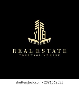 Initial building real estate logo design