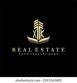 Initial building real estate logo design