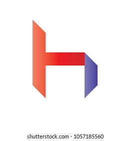 Initial business logo vector. Simple h design colors on white background. Design print for company identity. Set 1