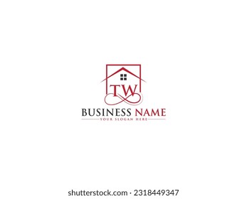 Initial Business TW wt Real Estate Logo Icon Vector Symbol