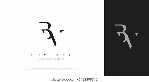 Initial BV Logo Design Vector 