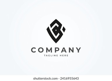 Initial BV Logo. monogram logo design combination of letters B and V. Flat Vector Logo Design Template element. vector illustration