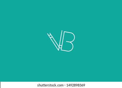 Initial BV VB Letter Logo Design Vector Template. Creative and Minimal Alphabet B V Letters icon Illustration.