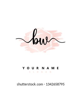 Initial BW handwriting logo