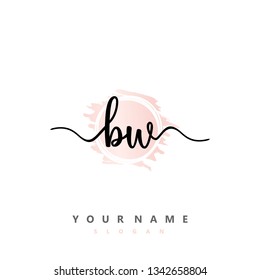 Initial BW handwriting logo