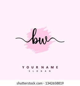 Initial BW handwriting logo