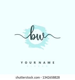 Initial BW handwriting logo