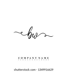 Initial BW handwriting logo