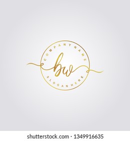 Initial BW handwriting logo