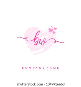 Initial BW handwriting logo