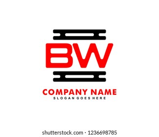 Initial BW logo vector